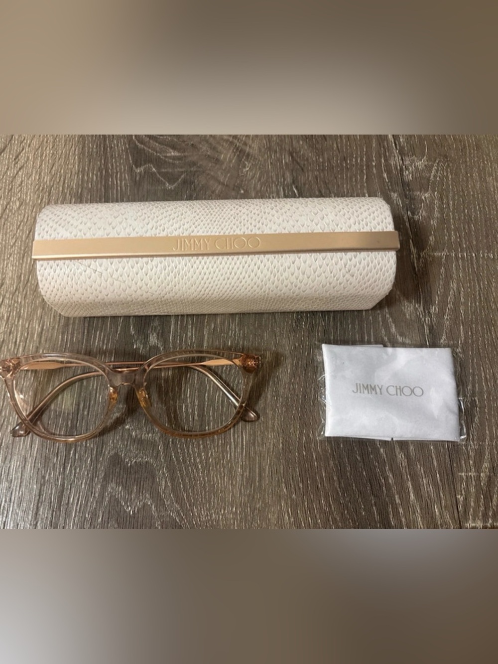 Jimmy Choo Transparent Light Brown/Tan Women's Optical Glasses